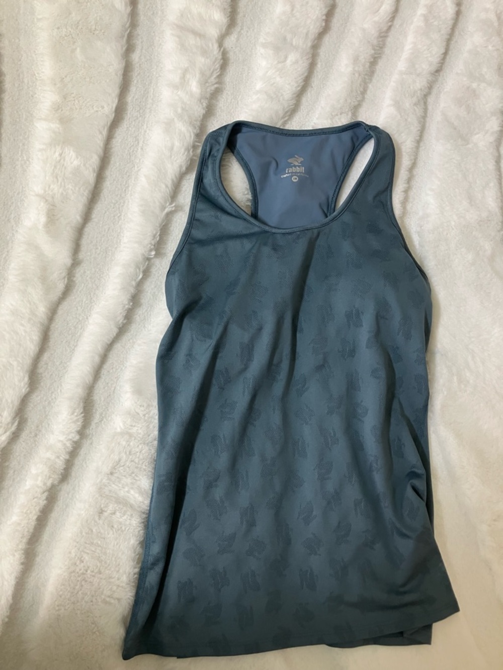 Rabbit Performance Racerback Tank Top in Slate Blue - Picture 2 of 6